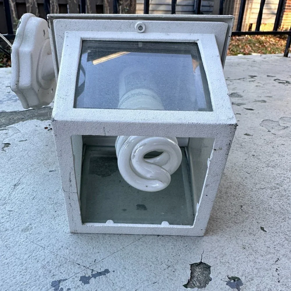 White Wall Mounted Outdoor Lantern